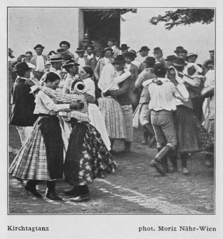 Moriz Nähr, ‘Kirchtagtanz’ (Fair Dance), 1909, reproduced in: Catalogue of the Austrian special exhibition at the International Photographic Exhibition in Dresden 1909, Vienna 1909, 26.